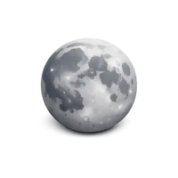 Gray Moon 3D icon