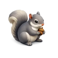 Gray Squirrel 3D icon