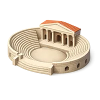 Greek Amphitheater 3D icon