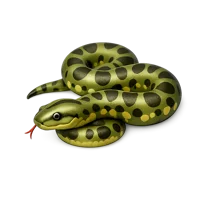Green Anaconda 3D icon