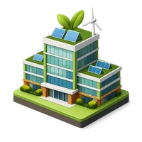 Green Building 3D icon