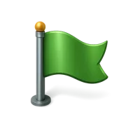 Green Flag 3D icon