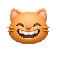Grinning Cat 3D icon