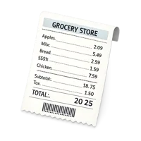 Grocery Receipt 3D icon