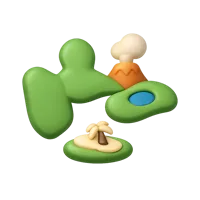 Guadeloupe 3D icon