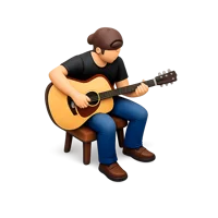 Guitarist 3D icon