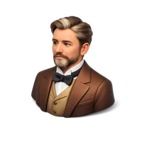 Gustave Eiffel 3D icon