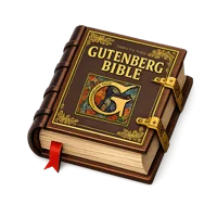 Gutenberg Bible 3D icon