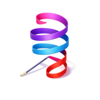 Gymnastics Ribbon 3D icon