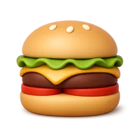 Hamburger 3D icon