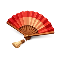Red Hand Fan 3D icon