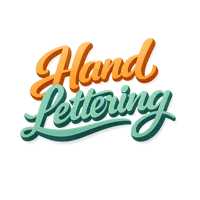 Hand Lettering 3D icon