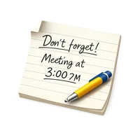 Handwritten Note 3D icon