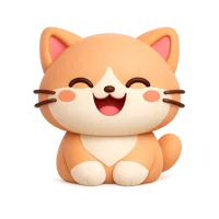 Happy Cat 3D icon