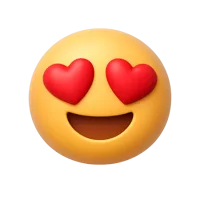 Heart Eyes 3D icon