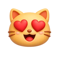 Heart Eyes Cat 3D icon