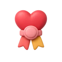 Heart Ribbon 3D icon