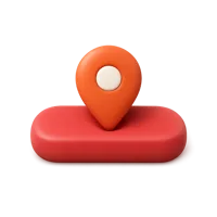 Here Button 3D icon