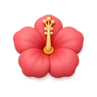 Hibiscus 3D icon