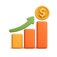 High Returns 3D icon
