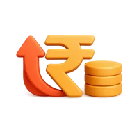 High Returns Rupee 3D icon