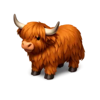 Highland Cow 3D icon