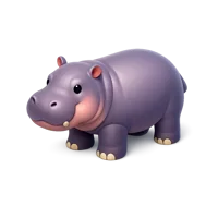 Hippopotamus 3D icon