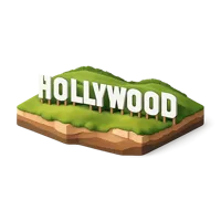 Hollywood Sign 3D icon