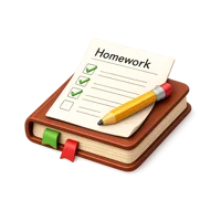 Homework 3D icon