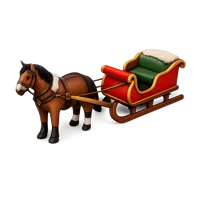 Horse Sleigh 3D icon