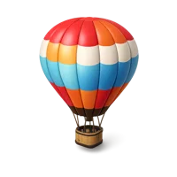 Hot Air Balloon 3D icon