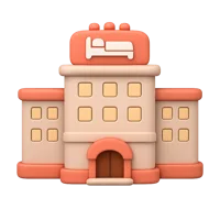 Hotel 3D icon
