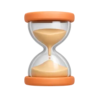 Hourglass 3D icon