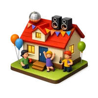 House Party 3D icon
