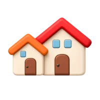 Houses 3D icon