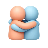 Hugging People 3D icon
