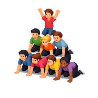 Human Pyramid 3D icon