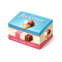 Ice Cream Box 3D icon