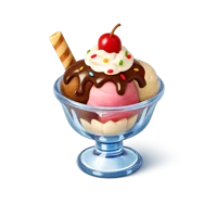 Ice Cream Sundae 3D icon