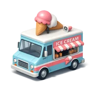 Ice Cream Truck 3D icon