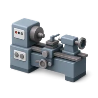 Industrial Lathe 3D icon