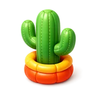 Inflatable Cactus 3D icon