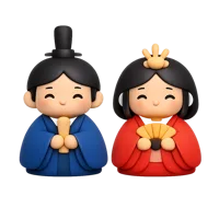 Japanese Dolls 3D icon