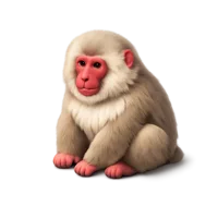Japanese Macaque 3D icon
