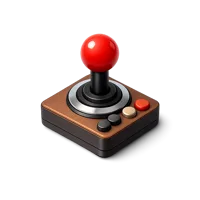 Red Joystick 3D icon