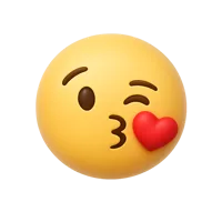 Kiss Face 3D icon