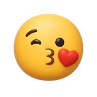 Kissing Face 3D icon
