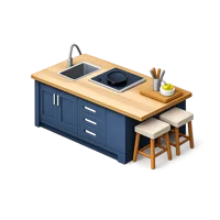 Kitchen Island 3D icon