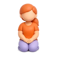 Kneeling Woman 3D icon
