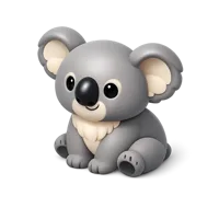 Grey Koala 3D icon